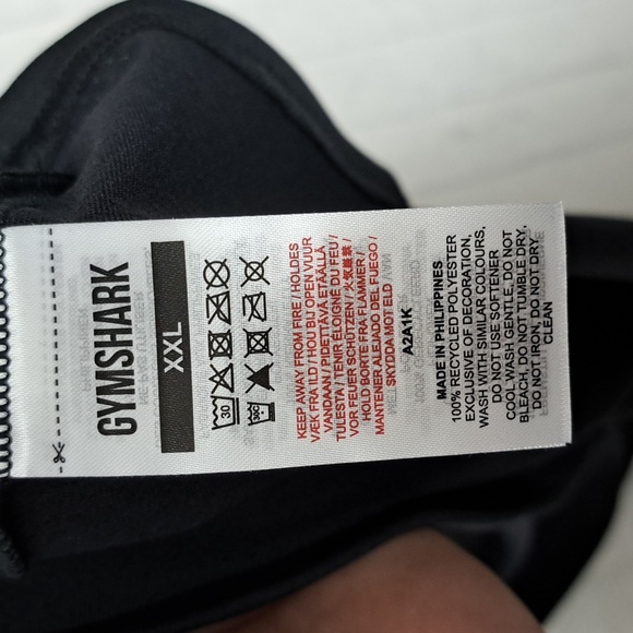 Gymshark Performance Short Sleeve Shirt Mens Black Size XXL A2A1K - Picture 5 of 5